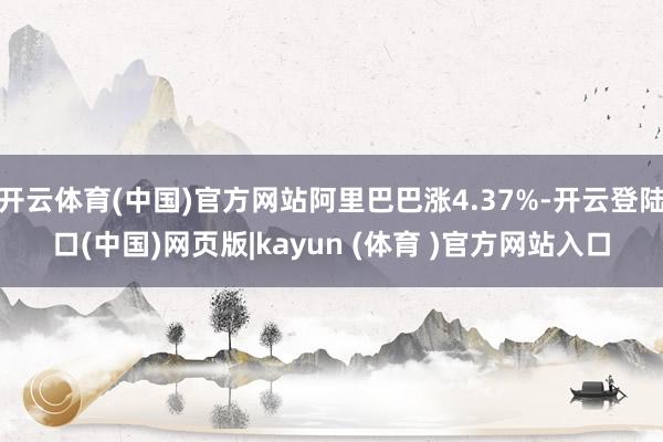 开云体育(中国)官方网站阿里巴巴涨4.37%-开云登陆口(中国)网页版|kayun (体育 )官方网站入口