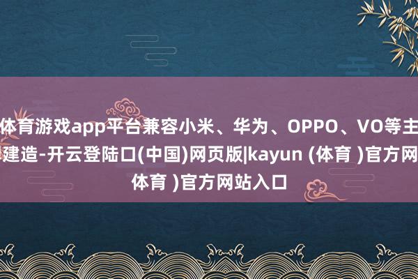 体育游戏app平台兼容小米、华为、OPPO、VO等主流品牌建造-开云登陆口(中国)网页版|kayun (体育 )官方网站入口